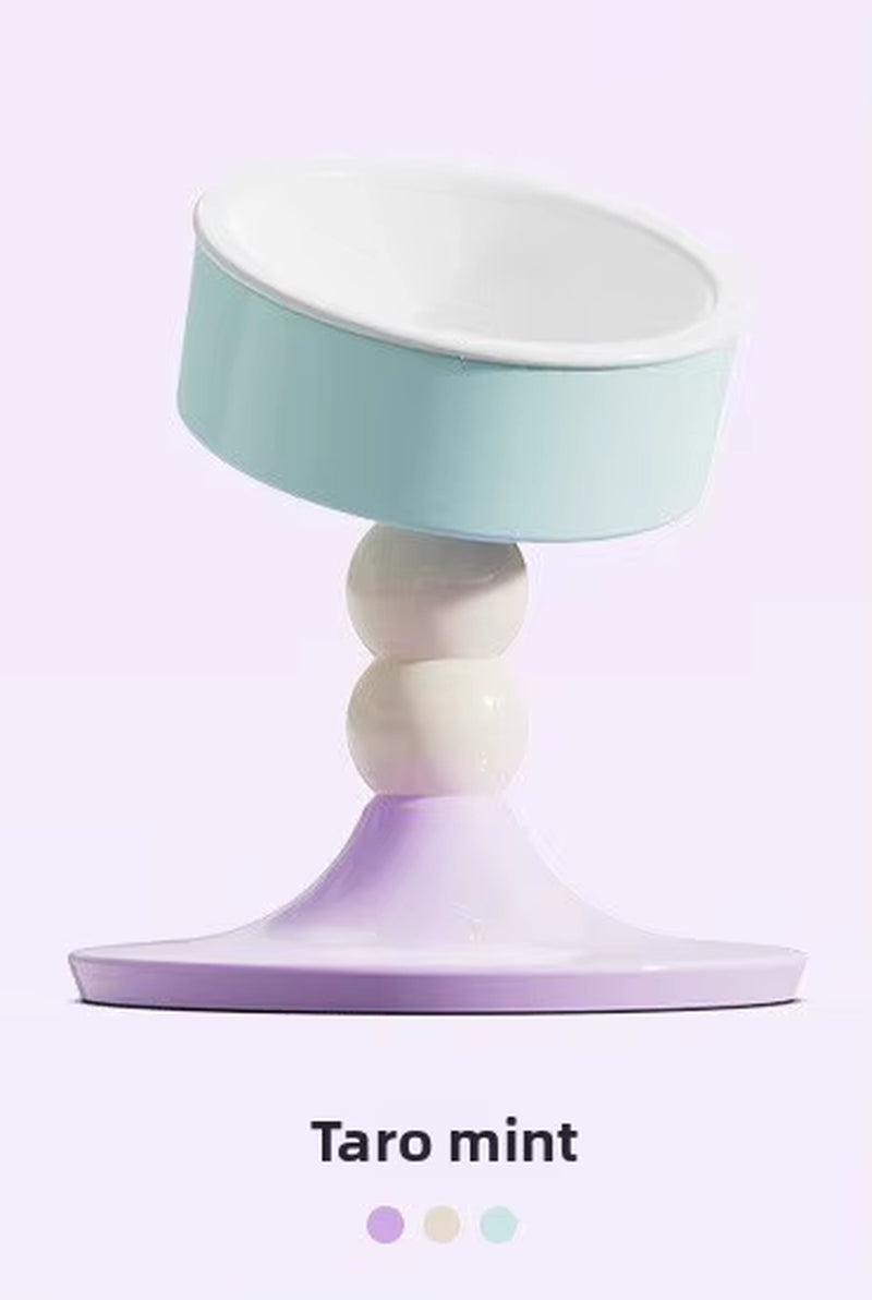 Pet Lifting Cat Bowl Adjustable Ceramic Cat Bowl Tilting Neck Protector High Foot Bowl Feeding Dog Bowl Edible