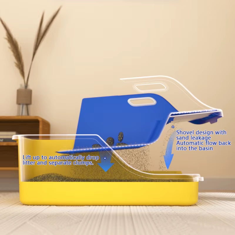 Cat Supplies Toilet Cat Litter Box Semi-Closed Extra Large Size to Prevent Splashing outside Automatic Litter Box