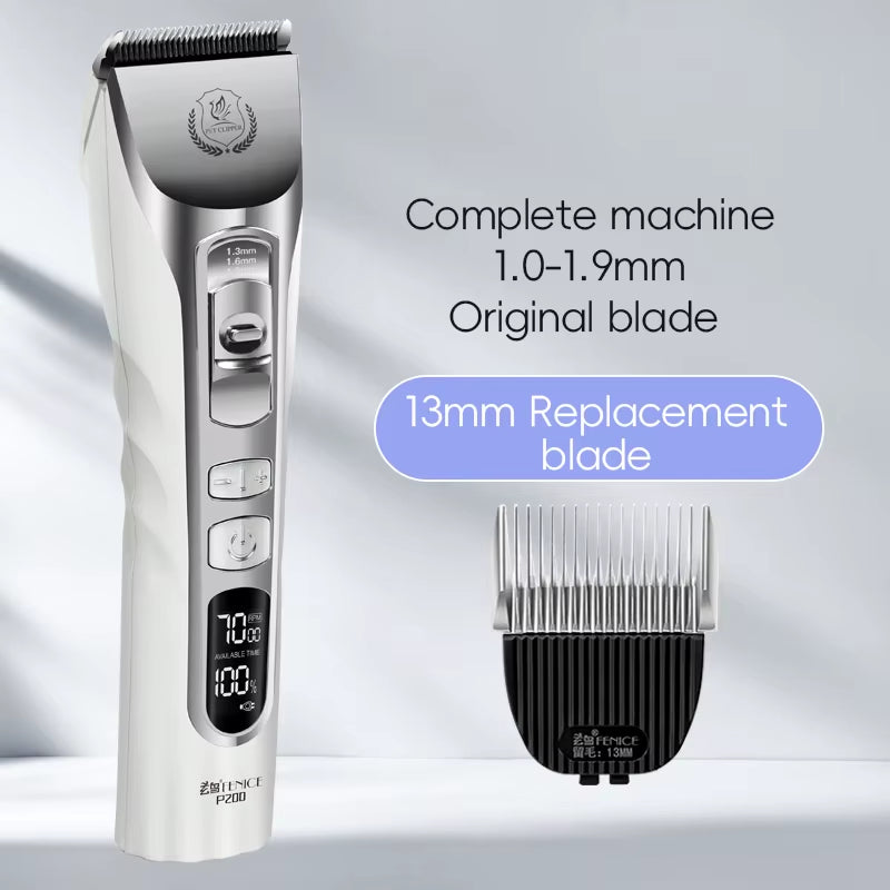 New Upgrade 5000Ma Capacity Cordless LCD Screen Pets Dog Grooming Clippers Rechargeable Haircut Shaver for Trimming Salon