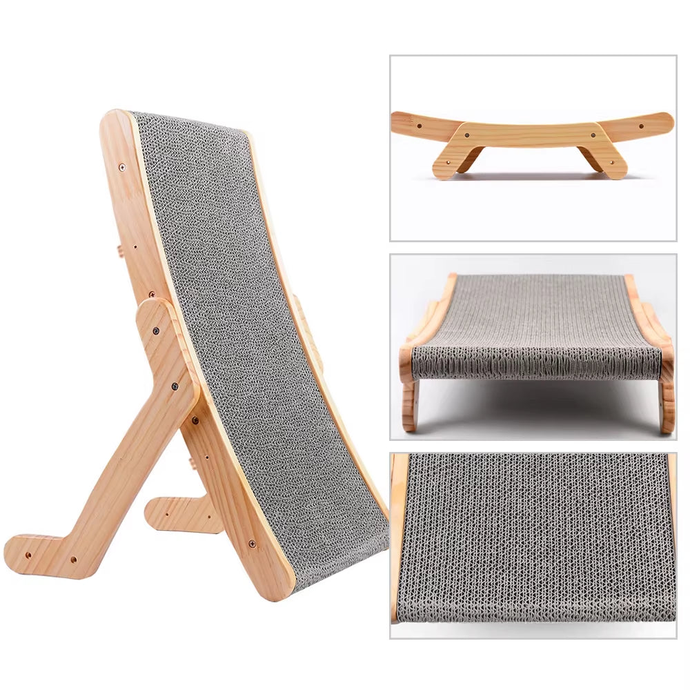 Wood anti Cat Scratcher Cat Scratch Board Bed 3 in 1 Pad Vertical Pet Cat Toys Grinding Nail Scraper Mat Training Grinding Claw