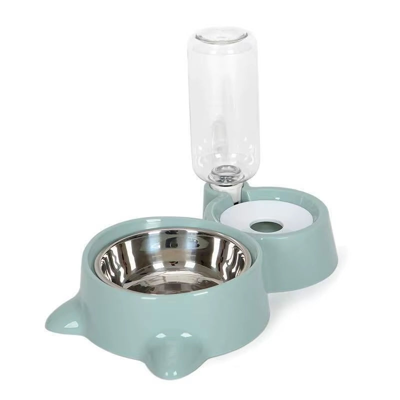 Automatic Cat Ear Pet Feeder 2In1 Stainless Steel Food Water Bowl Self Cleaning Dog Cat Dish with Smart Sensor