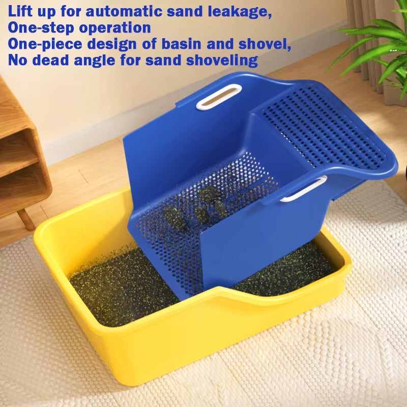 Cat Supplies Toilet Cat Litter Box Semi-Closed Extra Large Size to Prevent Splashing outside Automatic Litter Box