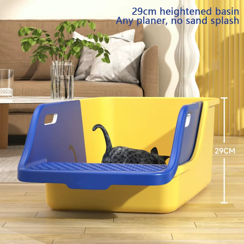 Cat Supplies Toilet Cat Litter Box Semi-Closed Extra Large Size to Prevent Splashing outside Automatic Litter Box