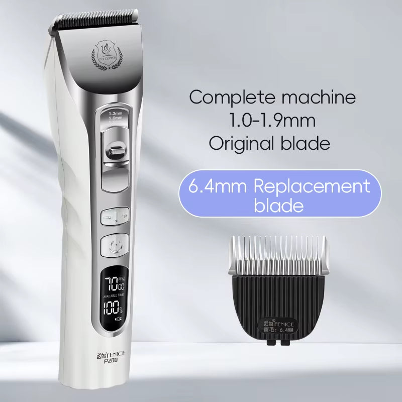 New Upgrade 5000Ma Capacity Cordless LCD Screen Pets Dog Grooming Clippers Rechargeable Haircut Shaver for Trimming Salon