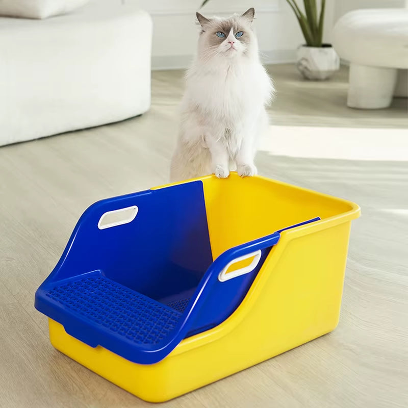 Cat Supplies Toilet Cat Litter Box Semi-Closed Extra Large Size to Prevent Splashing outside Automatic Litter Box