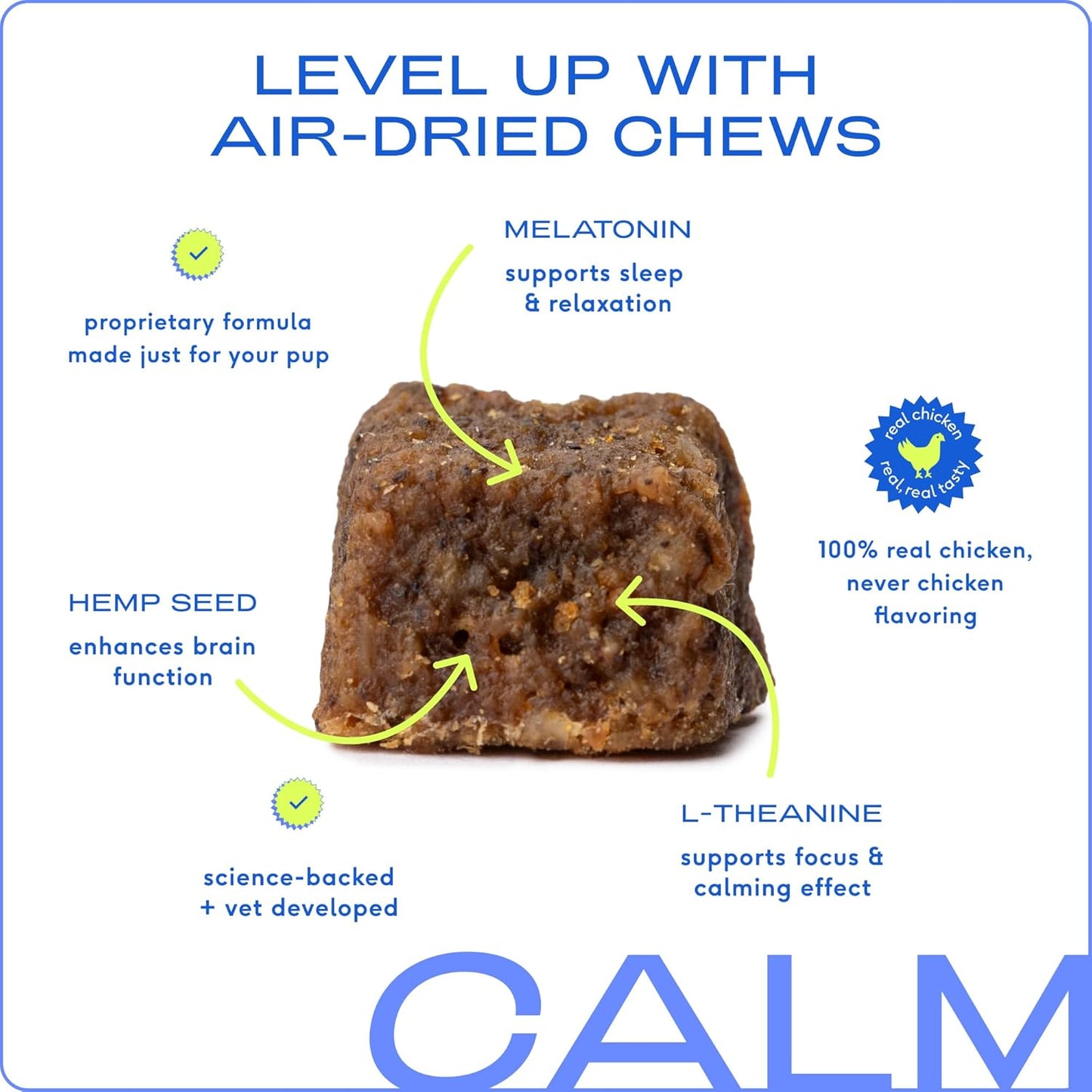 Calming Chews for Dogs - Melatonin for Dogs Anxiety Relief - Grain Free All Natural Hemp Calming Treats & L-Theanine Helps Manage Stress & Separation Anxiety - Puppy Sleep Aid - 60 Chews