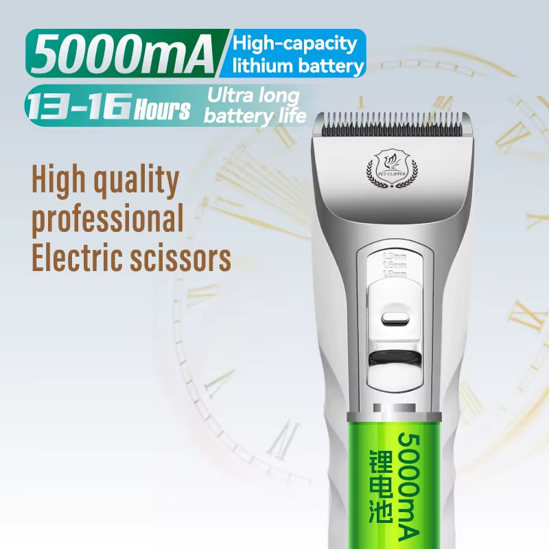 Fenice Dog Hair Cutting Machine Clippers Grooming Pet Animals Haircut Trimmer Shaver Set Pets Cordless Rechargeable Professional
