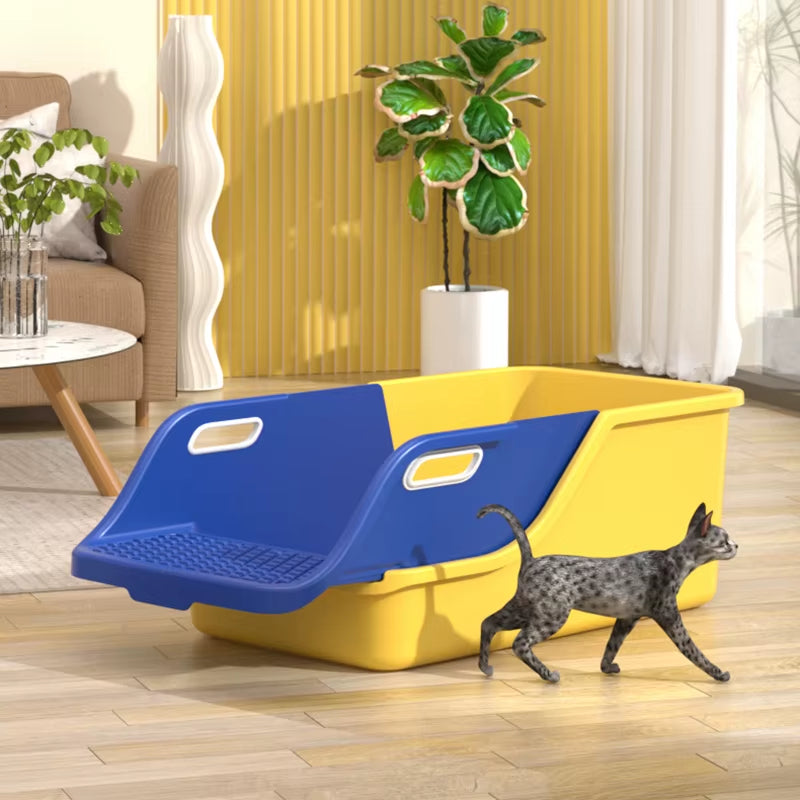 Cat Supplies Toilet Cat Litter Box Semi-Closed Extra Large Size to Prevent Splashing outside Automatic Litter Box