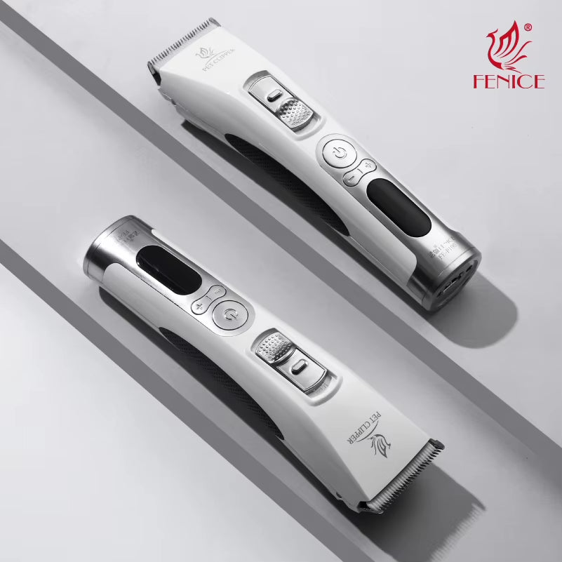 Fenice P100 Professional LCD Screen Dog Cat Clippers 4000Ma Electrical Grooming Trimmer and Blade Rechargeable Haircut Machine