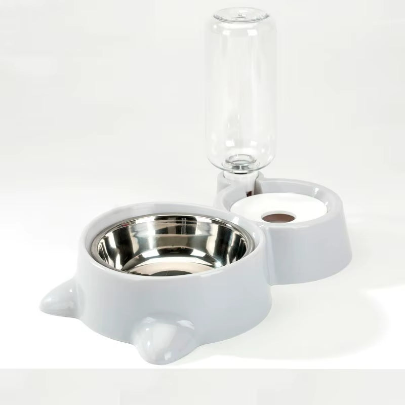 Automatic Cat Ear Pet Feeder 2In1 Stainless Steel Food Water Bowl Self Cleaning Dog Cat Dish with Smart Sensor