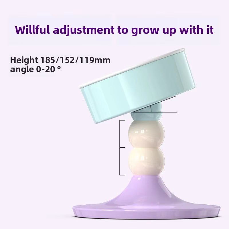 Pet Lifting Cat Bowl Adjustable Ceramic Cat Bowl Tilting Neck Protector High Foot Bowl Feeding Dog Bowl Edible