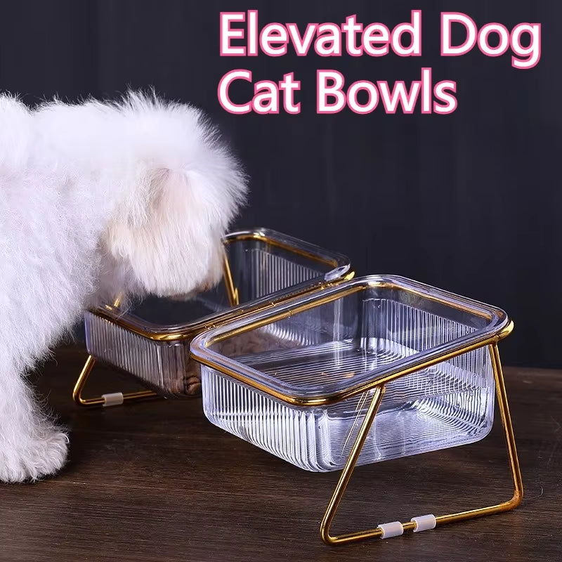 Neck Strain Comfort Feeding for Small Medium Pets Elevated Dog Cat Bowls Non-Slip Design Pet Food Dishes Reduce