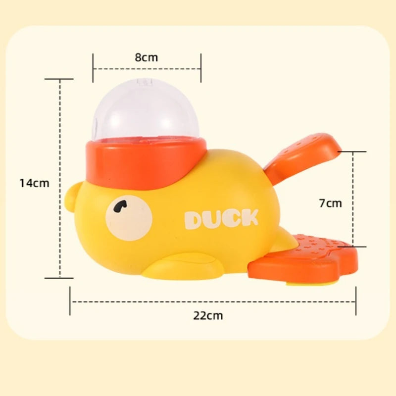 Cartoon Duck Design Automatic Dog & Cat Food Dispenser - Fun Anti-Slip Snack Puzzle Feeder for Pets
