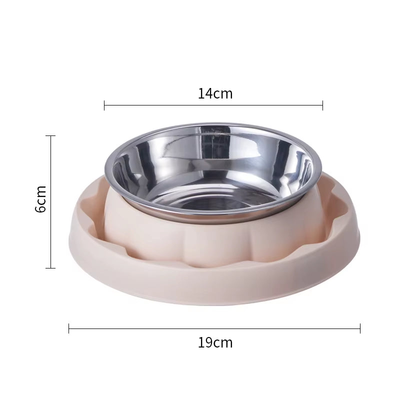 304 Stainless Steel Slow Feeder Bowl - Heavy Duty Anti-Tip Base, Anti-Choke Maze & Ant-Proof Design for Cats/Small Dogs
