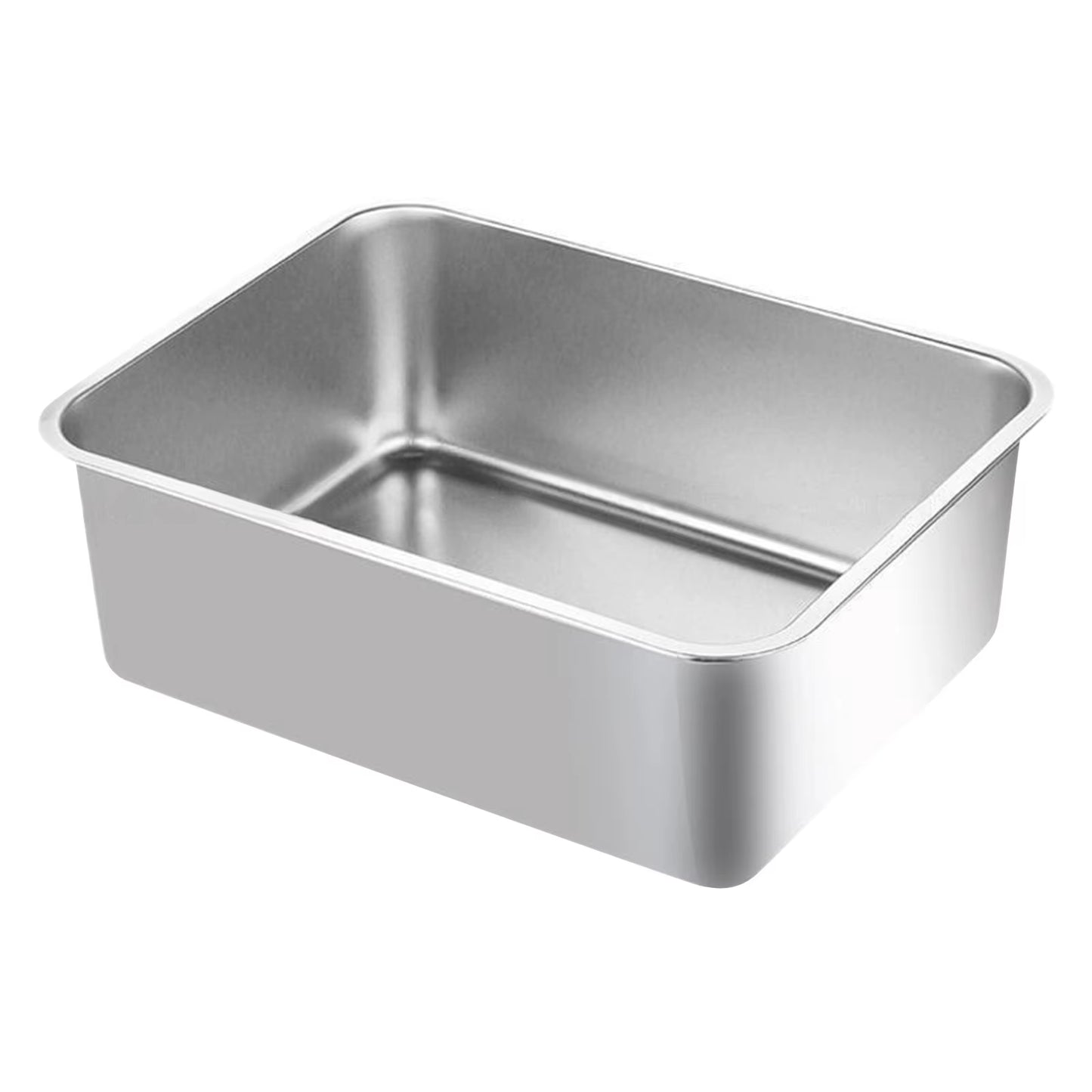 Stainless Steel Cat Litter Box for Big Cats,Small Stainless Steel Litter Box,Large Metal Cat Litter Box-Easy to Clean 고양이 화장실