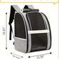 Texsens Innovative Traveler Bubble Backpack Pet Carriers for Cats and Dogs (Black)