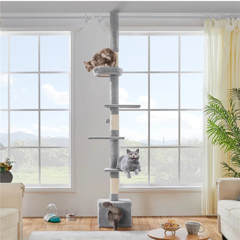 7.4-8.7FT Floor-To-Ceiling Cat Tree