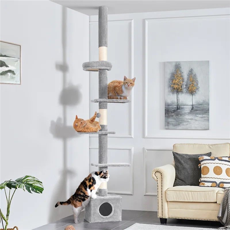 7.4-8.7FT Floor-To-Ceiling Cat Tree