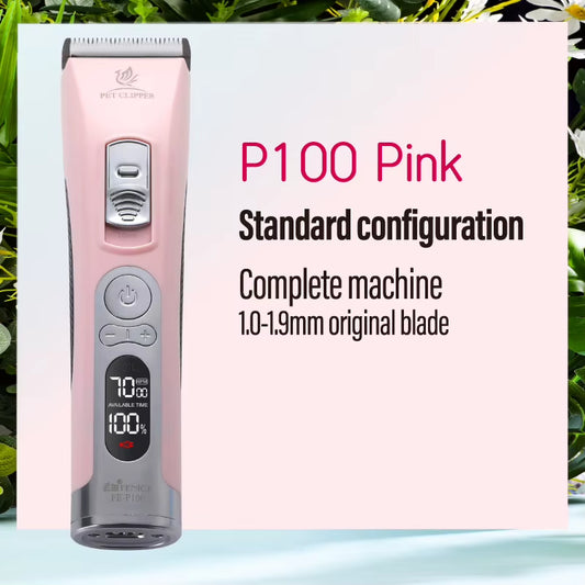 Fenice P100 Professional LCD Screen Dog Cat Clippers 4000Ma Electrical Grooming Trimmer and Blade Rechargeable Haircut Machine