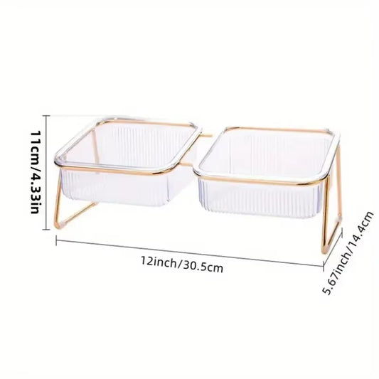 Neck Strain Comfort Feeding for Small Medium Pets Elevated Dog Cat Bowls Non-Slip Design Pet Food Dishes Reduce