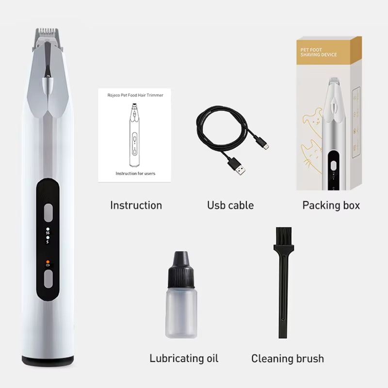ROJECO Dog Hair Trimmer Professional Pet Foot Hair Trimmer Dog Grooming Clippers for Dogs Haircut Hair Cutting Electric Shaver