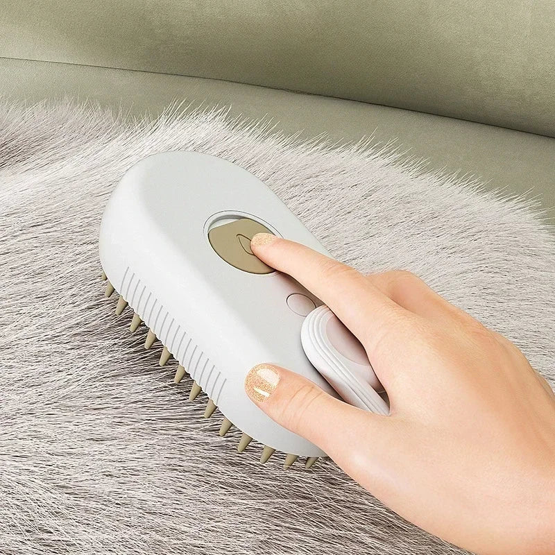 3-in-1 Steam Pet Brush for Dogs and Cats - Massage, Groom, and Remove Tangled Hair Effortlessly!