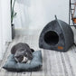Cozy Triangle Cat Nest - Warm & Thickened Closed Cat Bed for Deep Sleep - Ideal Pet Tent for Cats & Small Dogs