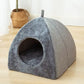 Cozy Triangle Cat Nest - Warm & Thickened Closed Cat Bed for Deep Sleep - Ideal Pet Tent for Cats & Small Dogs