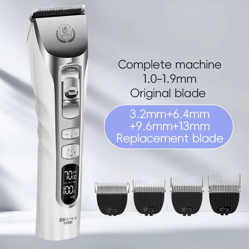 New Upgrade 5000Ma Capacity Cordless LCD Screen Pets Dog Grooming Clippers Rechargeable Haircut Shaver for Trimming Salon
