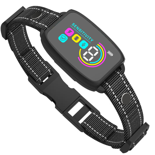 Smart Automatic anti Barking Dog Collar Rechargeable Bark Stopper Stop Barking HD Digital Display IP67 Waterproof Collar for Dogs Pet Products