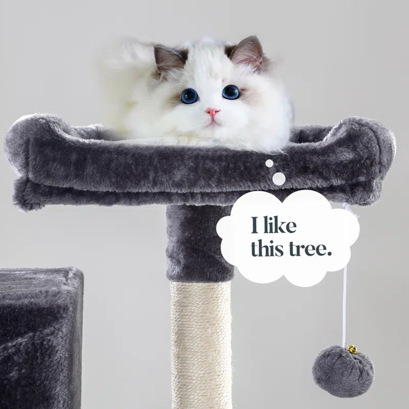 Lima Pet Heavy Duty Carpet 68 Inch Multi-Level Cat Tree Condos and Scratching Posts Included