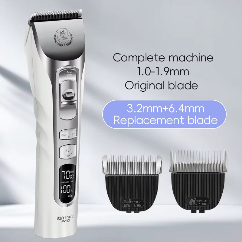 New Upgrade 5000Ma Capacity Cordless LCD Screen Pets Dog Grooming Clippers Rechargeable Haircut Shaver for Trimming Salon