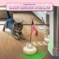 Smart Interactive Cat Toy, Automatic Self-Activating Moving Cat Toy with Feather, Lazer Light, and Energy-Saving Features – Perfect for Bored Cats, Fun Interactive Play (Beige)