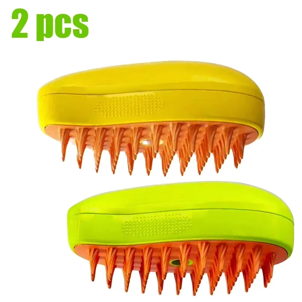 3-in-1 Steam Pet Brush for Dogs and Cats - Massage, Groom, and Remove Tangled Hair Effortlessly!