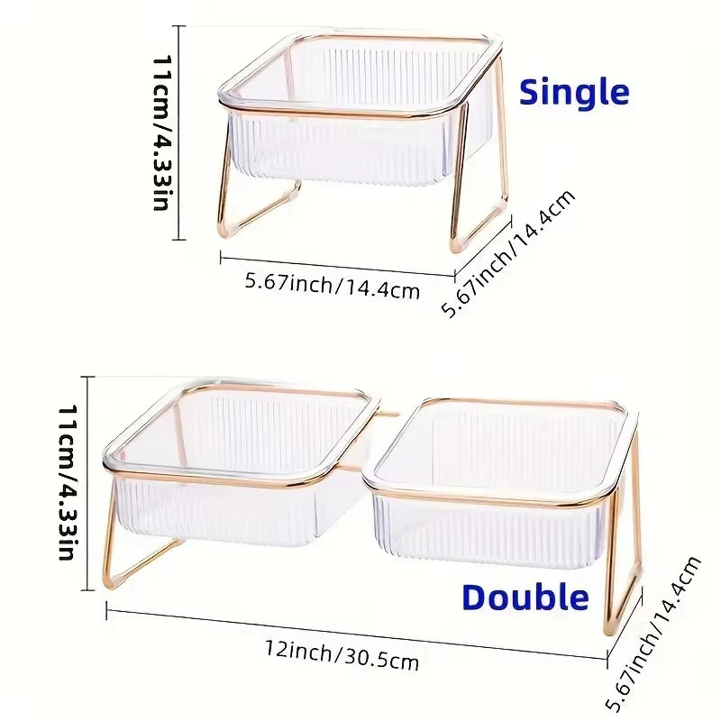 Neck Strain Comfort Feeding for Small Medium Pets Elevated Dog Cat Bowls Non-Slip Design Pet Food Dishes Reduce