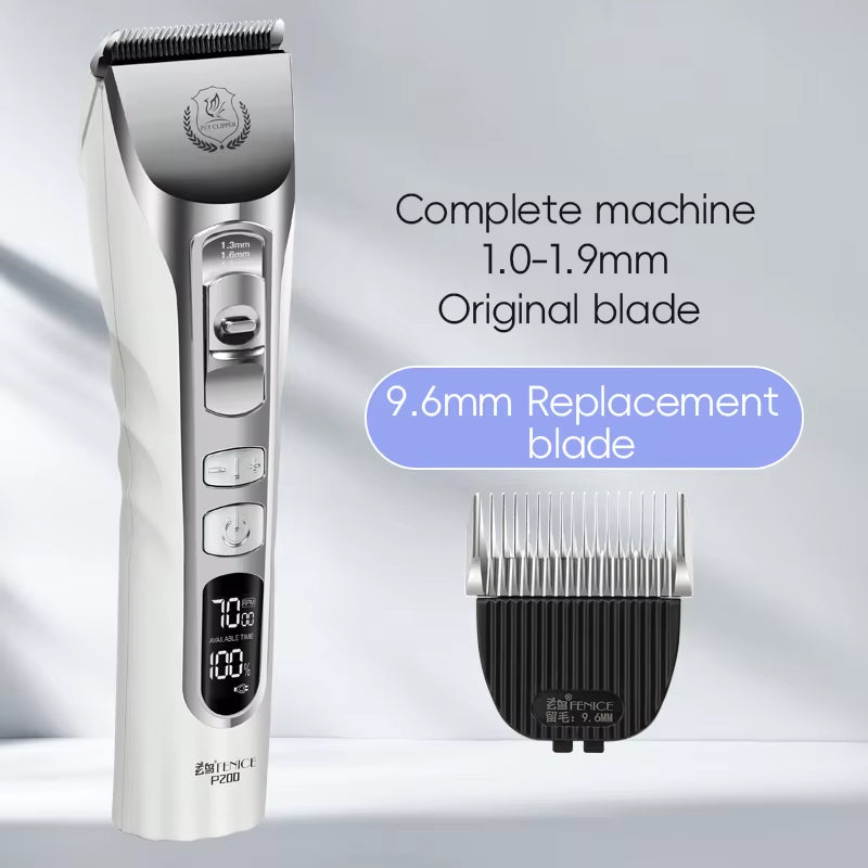 New Upgrade 5000Ma Capacity Cordless LCD Screen Pets Dog Grooming Clippers Rechargeable Haircut Shaver for Trimming Salon