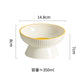 Pet Feeders Food Bowl Ceramic round Plate Snack Dish Cat Food Water Bowl Cute Food Basin Dog Bowl Dog Accessories