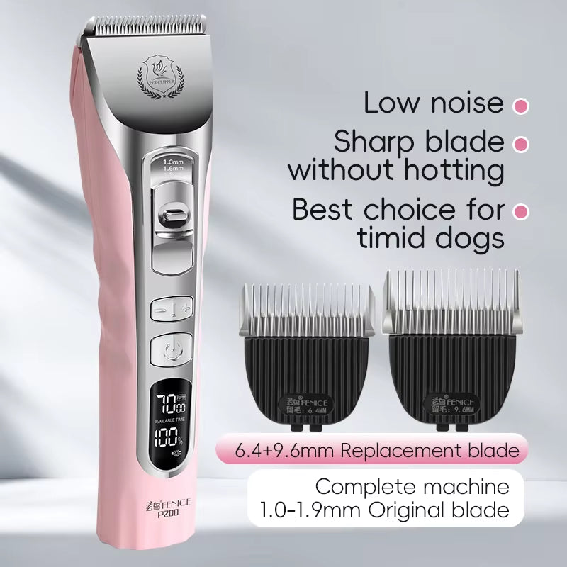 New Upgrade 5000Ma Capacity Cordless LCD Screen Pets Dog Grooming Clippers Rechargeable Haircut Shaver for Trimming Salon