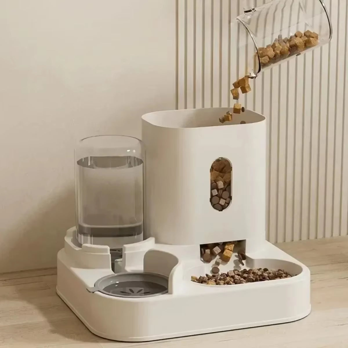Smart Automatic Pet Feeder & Water Fountain - Large Capacity Food Storage for Dogs & Cats