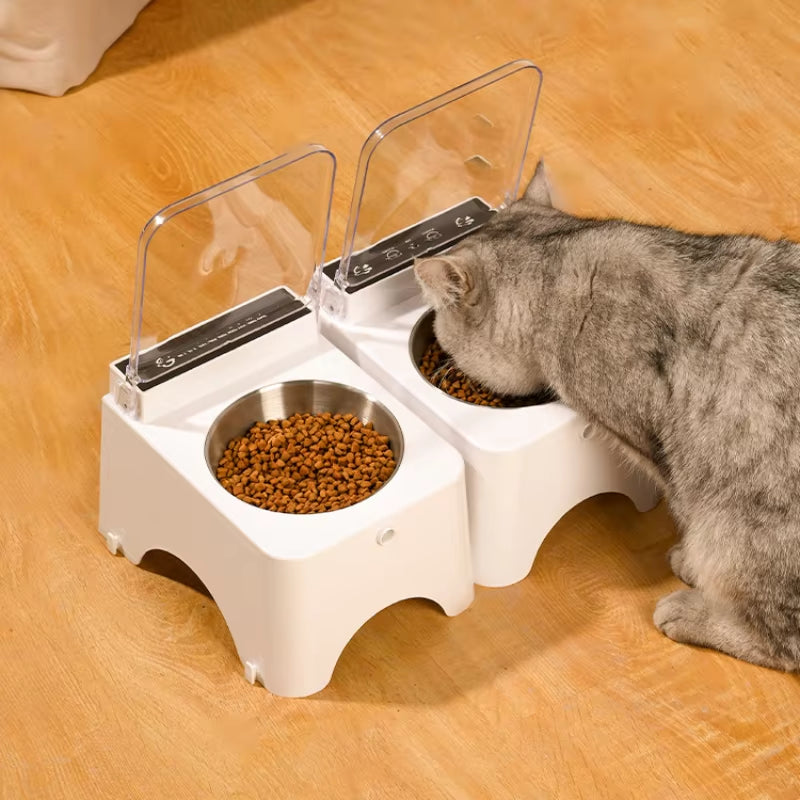 Smart Cat Bowl Pet Feeder Bowl Cat Dog Food Feeder Infrared Sensor Auto Open Cover Smart Feeder Anti-Mouse Cat Food Dispenser