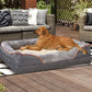 Luxurious Jumbo Orthopedic Memory Foam Dog Bed - Waterproof Elevated Cushion with Removable Cover for Ultimate Comfort