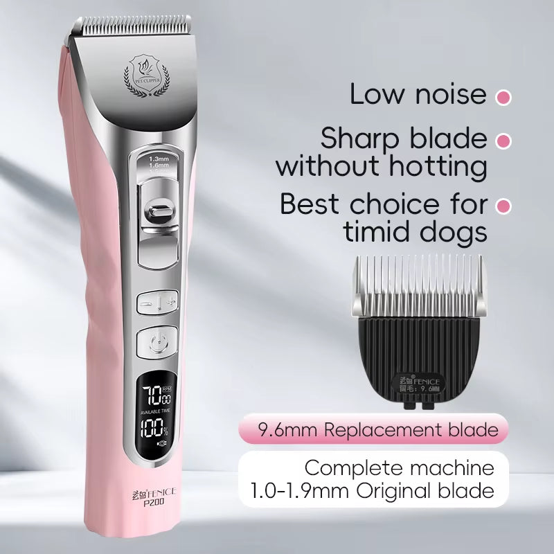 New Upgrade 5000Ma Capacity Cordless LCD Screen Pets Dog Grooming Clippers Rechargeable Haircut Shaver for Trimming Salon