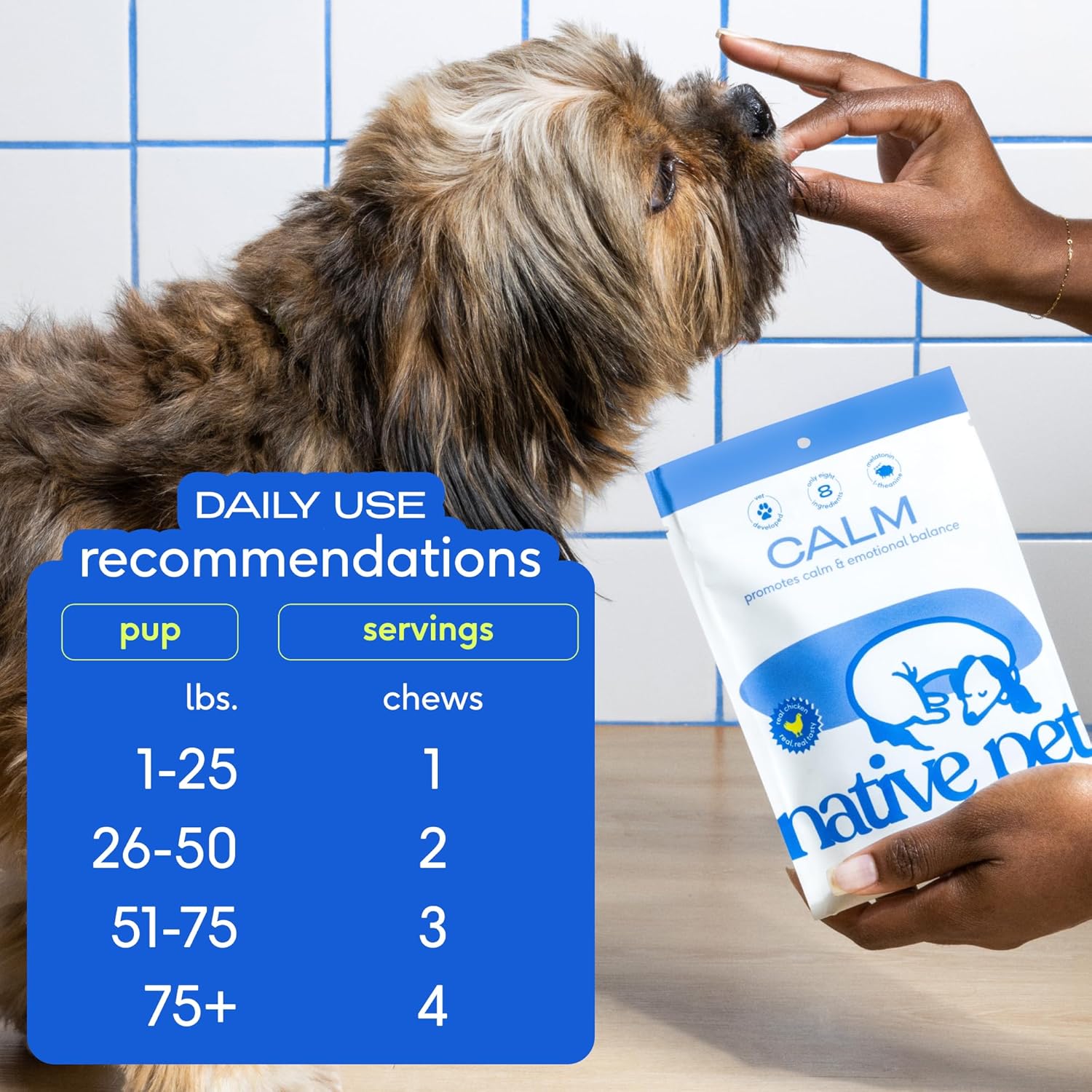 Calming Chews for Dogs - Melatonin for Dogs Anxiety Relief - Grain Free All Natural Hemp Calming Treats & L-Theanine Helps Manage Stress & Separation Anxiety - Puppy Sleep Aid - 60 Chews