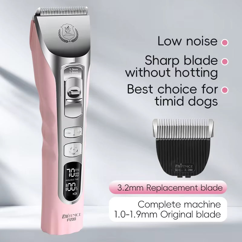 New Upgrade 5000Ma Capacity Cordless LCD Screen Pets Dog Grooming Clippers Rechargeable Haircut Shaver for Trimming Salon