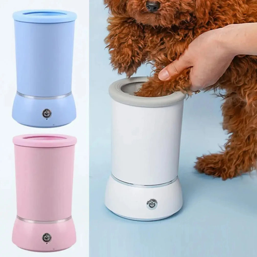 Automatic Portable Dog Paw Washer & Massager - USB Rechargeable Cleaner for Small to Medium Pets