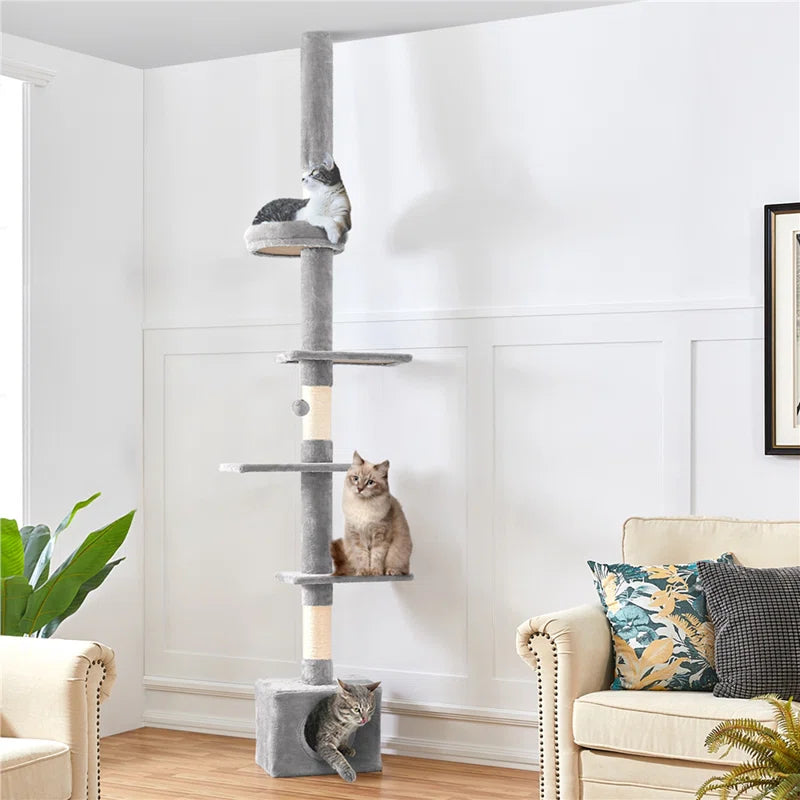 7.4-8.7FT Floor-To-Ceiling Cat Tree