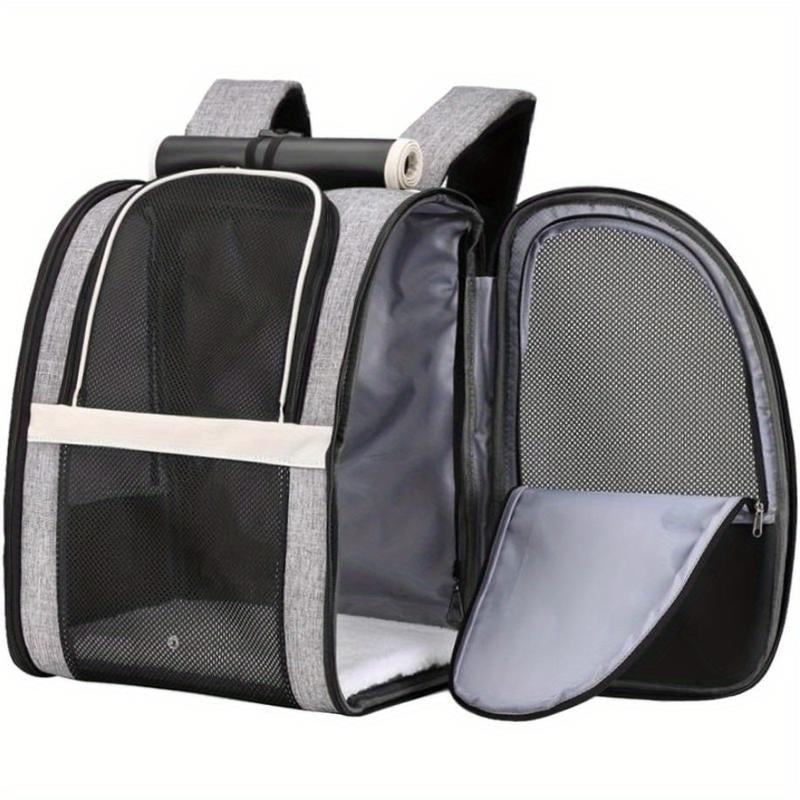 Texsens Innovative Traveler Bubble Backpack Pet Carriers for Cats and Dogs (Black)