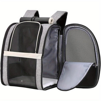 Texsens Innovative Traveler Bubble Backpack Pet Carriers for Cats and Dogs (Black)