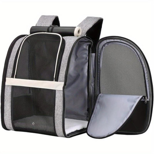 Texsens Innovative Traveler Bubble Backpack Pet Carriers for Cats and Dogs (Black)