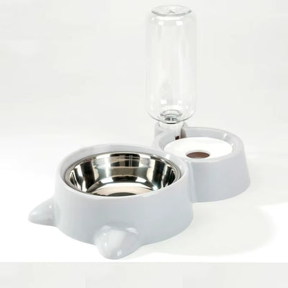 ​​Automatic Cat Ear Pet Feeder 2In1 Stainless Steel Food Water Bowl Self Cleaning Dog Cat Dish with Smart Sensor​